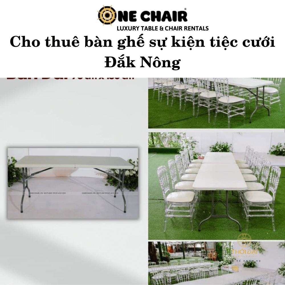Cho thuê bàn ghế sự kiện tiệc cưới Đắk Nông