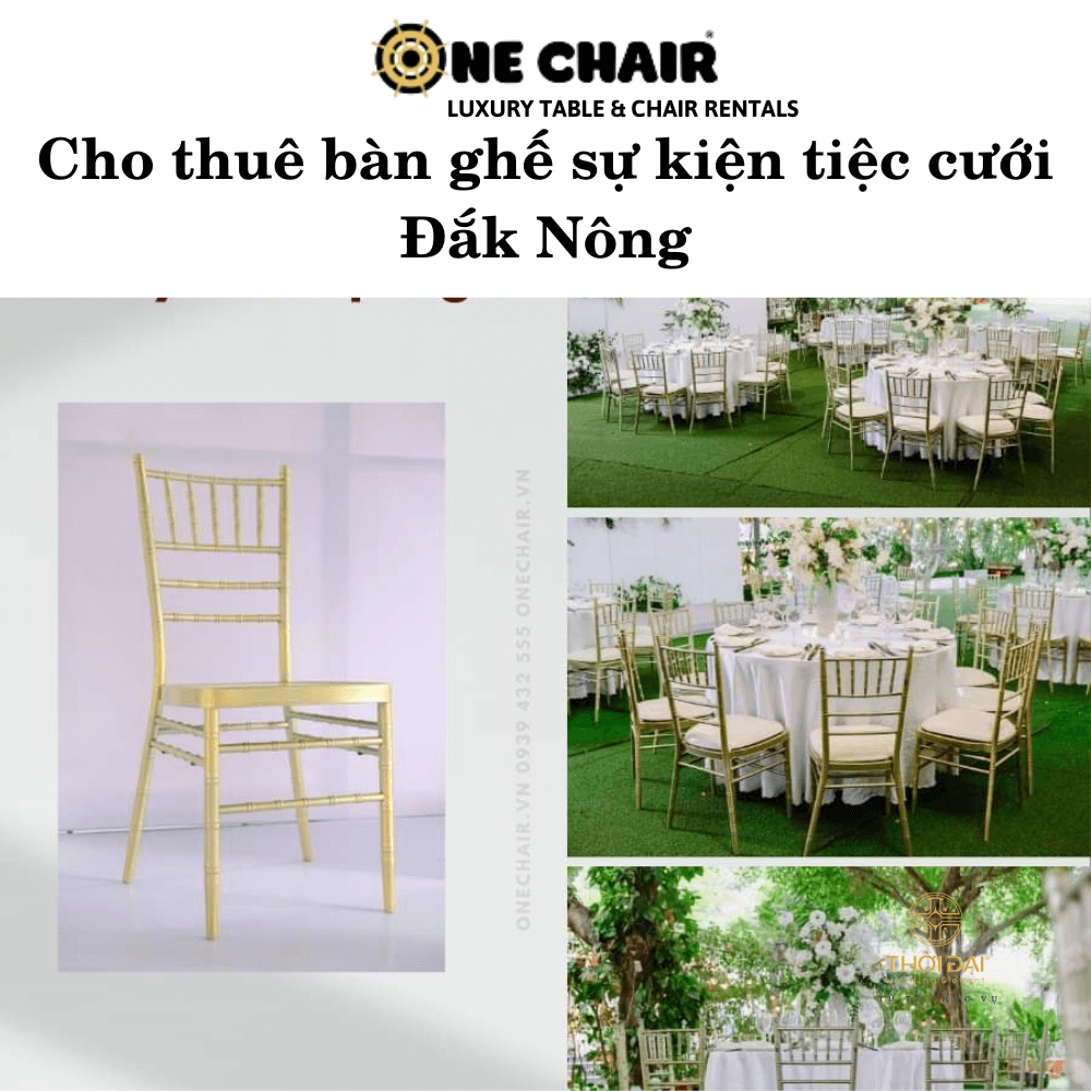 Cho thuê bàn ghế sự kiện tiệc cưới Đắk Nông