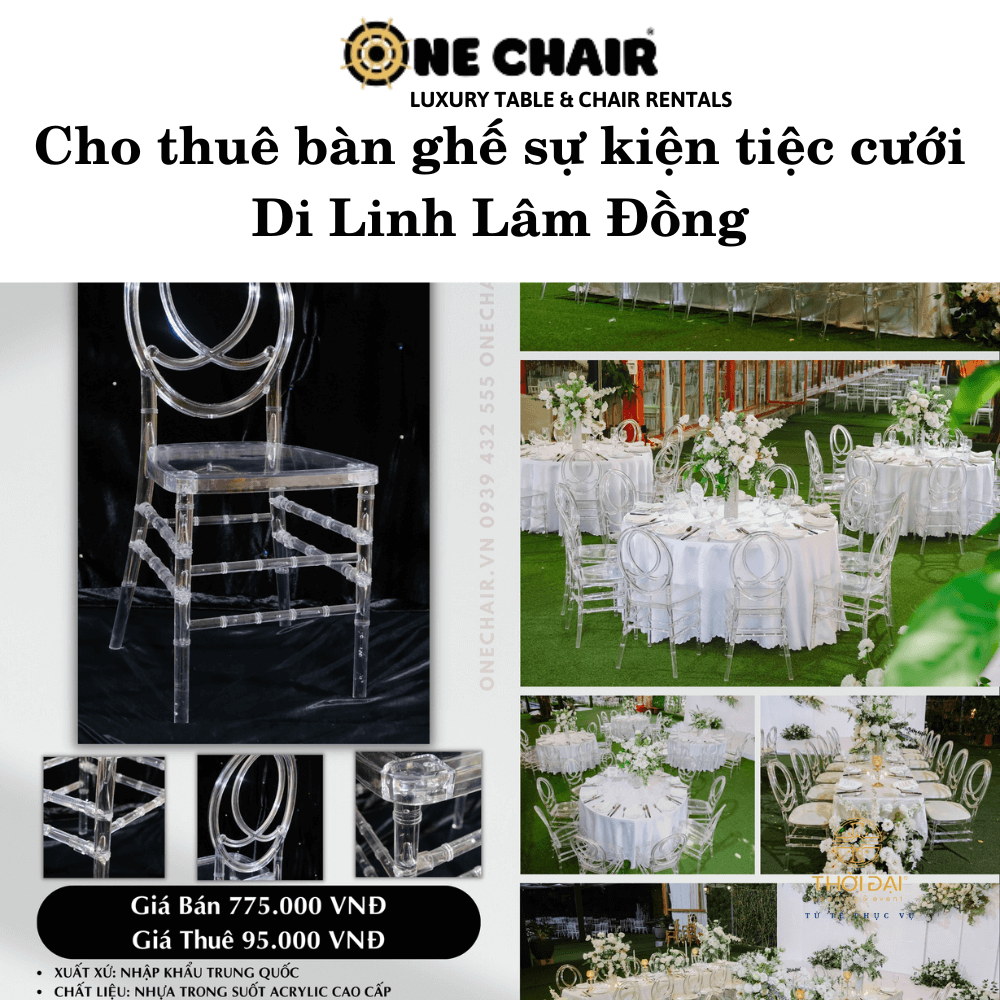 Cho thuê bàn ghế sự kiện tiệc cưới Di Linh Lâm Đồng