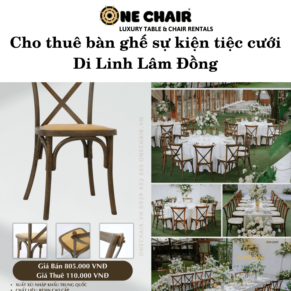 Cho thuê bàn ghế sự kiện tiệc cưới Di Linh Lâm Đồng