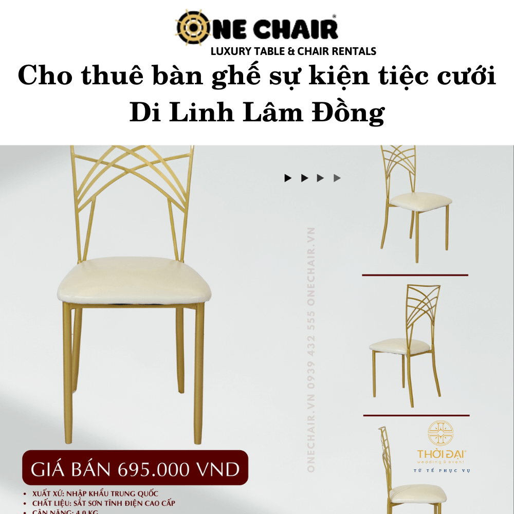 Cho thuê bàn ghế sự kiện tiệc cưới Di Linh Lâm Đồng