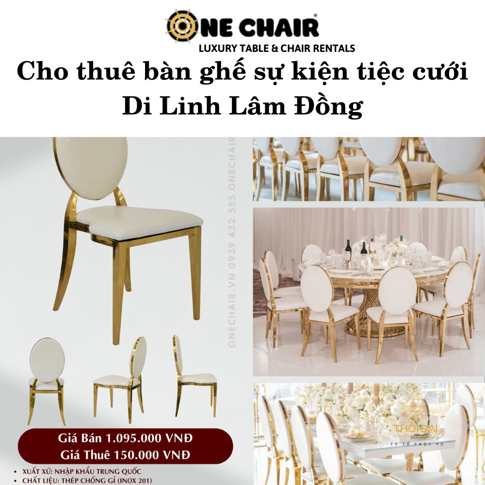 Cho thuê bàn ghế sự kiện tiệc cưới Di Linh Lâm Đồng