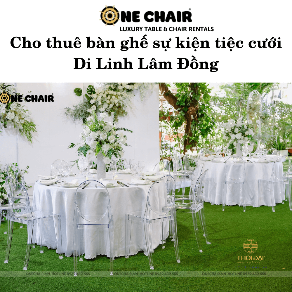 Cho thuê bàn ghế sự kiện tiệc cưới Di Linh Lâm Đồng
