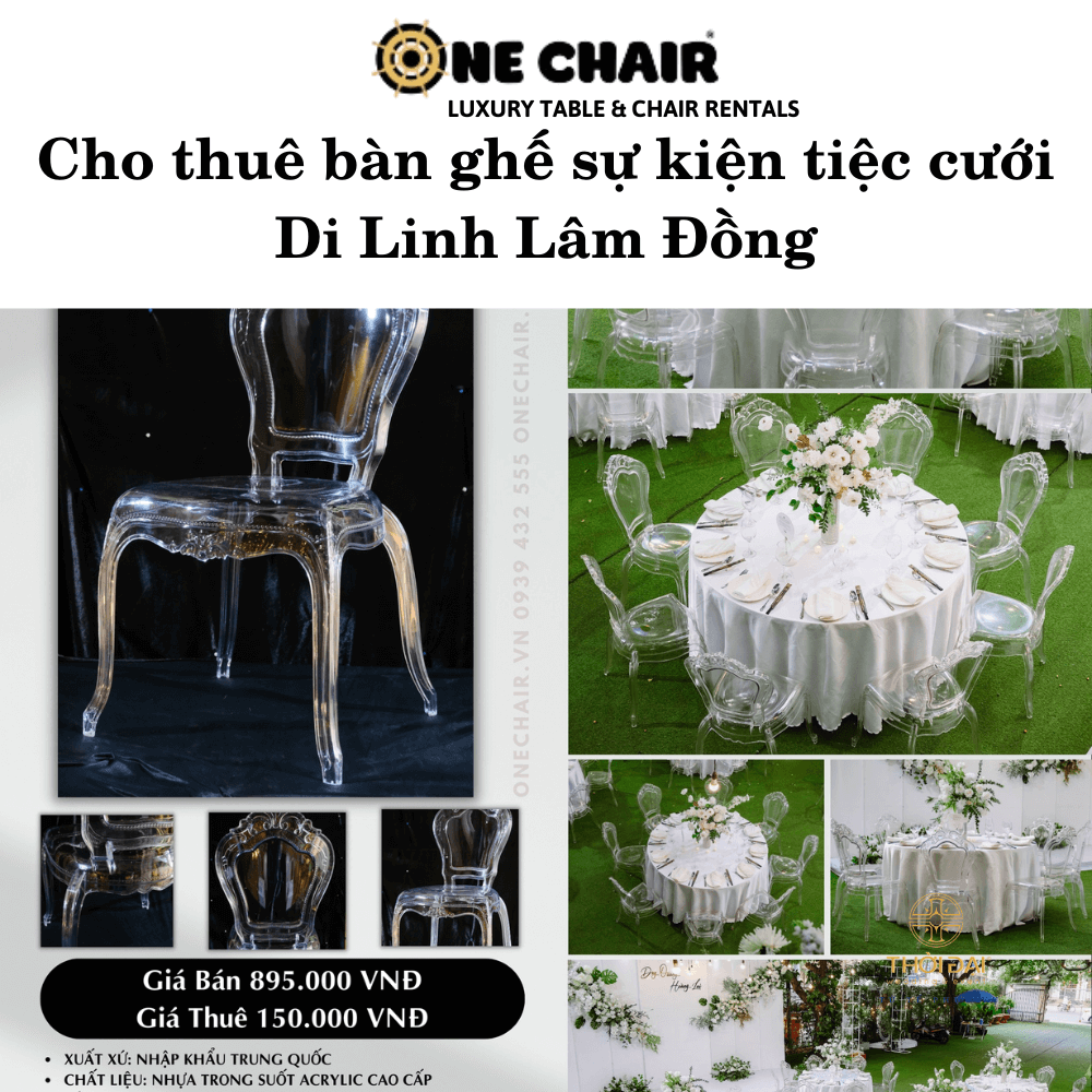 Cho thuê bàn ghế sự kiện tiệc cưới Di Linh Lâm Đồng