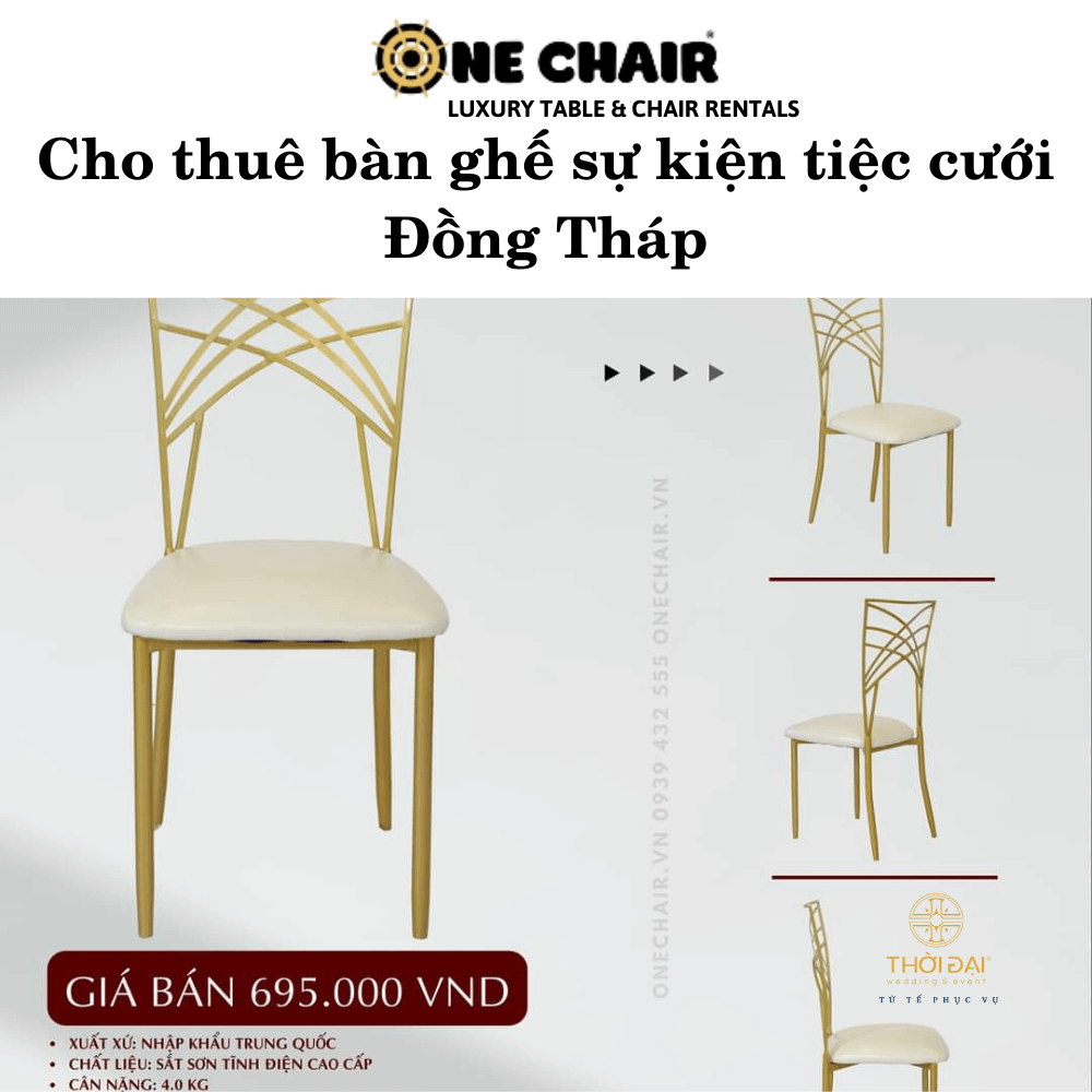 Cho thuê bàn ghế sự kiện tiệc cưới  Đồng Tháp