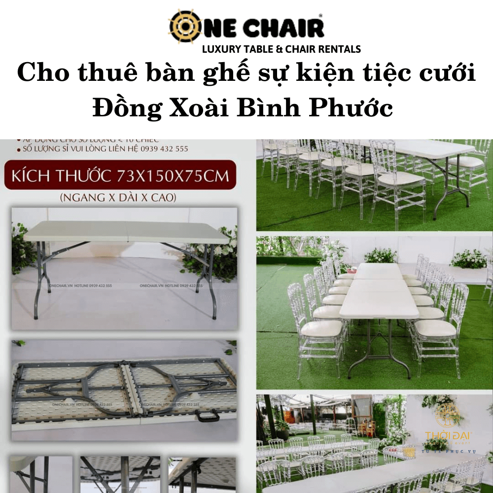 Cho thuê bàn ghế sự kiện tiệc cưới Đồng Xoài Bình Phước