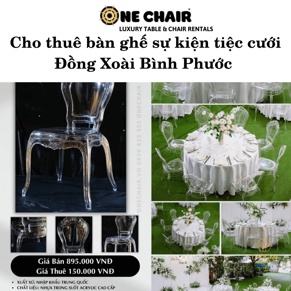 Cho thuê bàn ghế sự kiện tiệc cưới Đồng Xoài Bình Phước