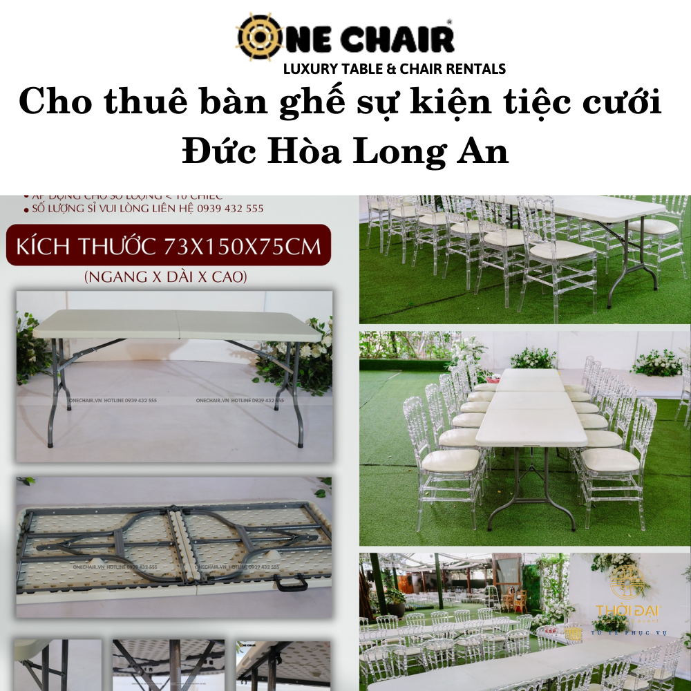 Cho thuê bàn ghế sự kiện tiệc cưới Đức Hòa Long An