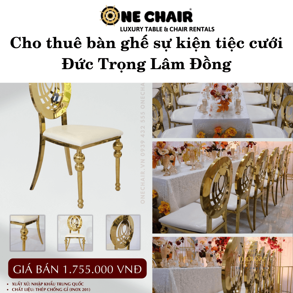 Cho thuê bàn ghế sự kiện tiệc cưới Đức Trọng Lâm Đồng