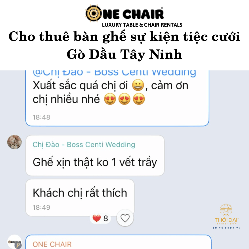 Cho thuê bàn ghế sự kiện tiệc cưới Gò Dầu Tây Ninh
