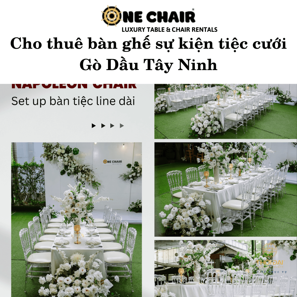 Cho thuê bàn ghế sự kiện tiệc cưới Gò Dầu Tây Ninh