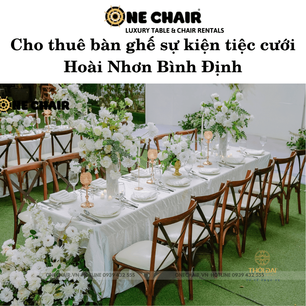 Cho thuê bàn ghế sự kiện tiệc cưới Hoài Nhơn Bình Định