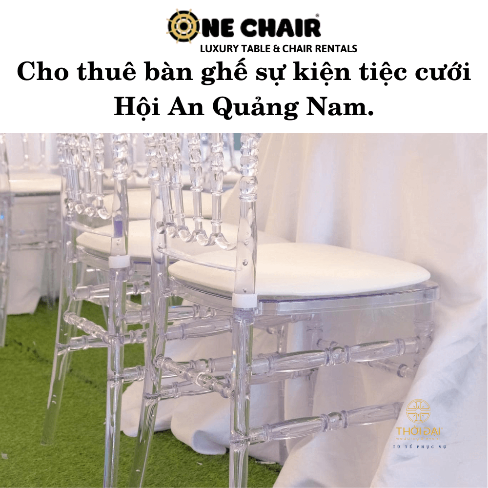 Cho thuê bàn ghế sự kiện tiệc cưới Hội An Quảng Nam.