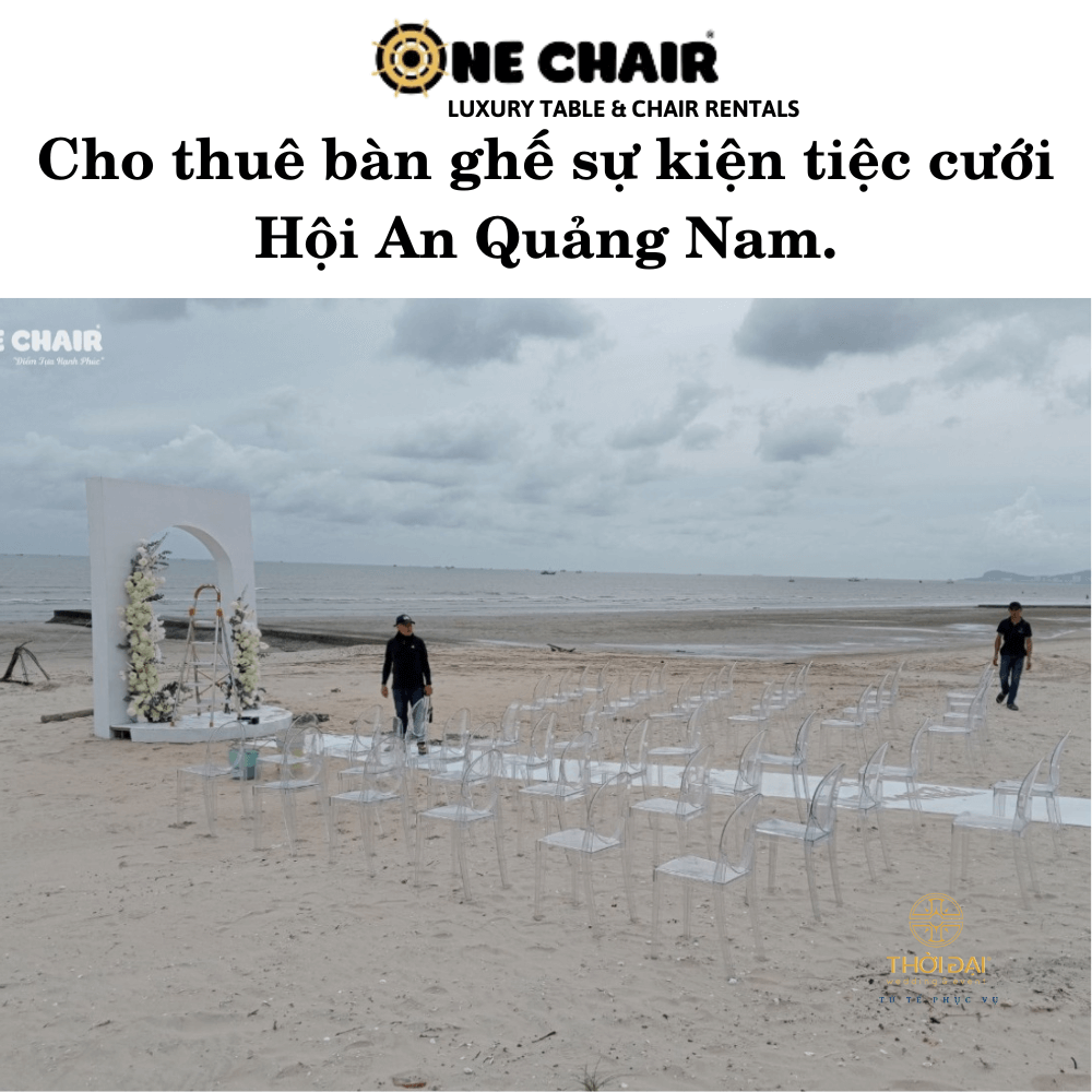 Cho thuê bàn ghế sự kiện tiệc cưới Hội An Quảng Nam.