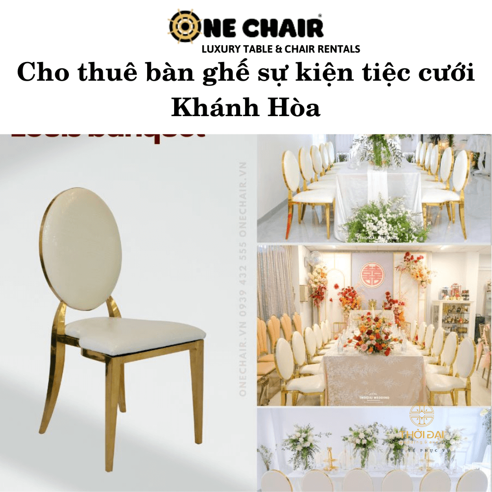 Cho thuê bàn ghế sự kiện tiệc cưới Khánh Hòa