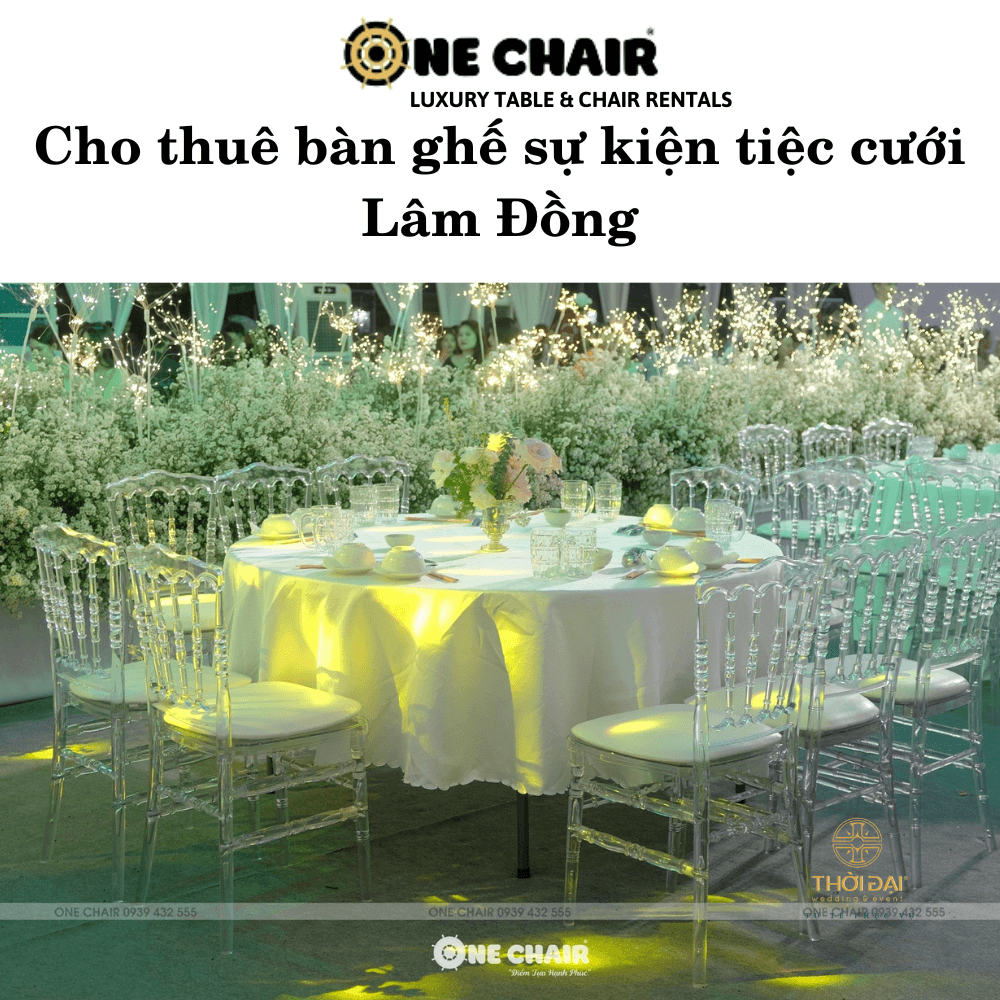 Cho thuê bàn ghế sự kiện tiệc cưới Lâm Đồng