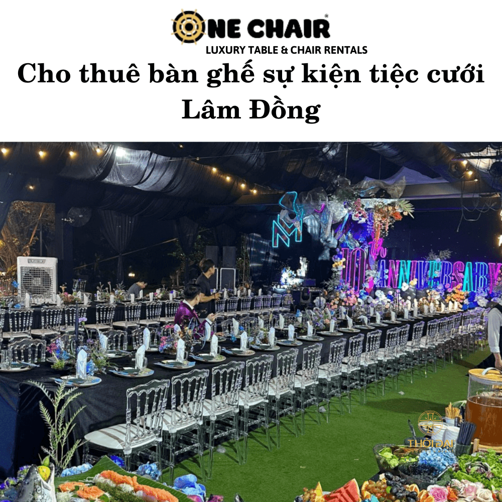 Cho thuê bàn ghế sự kiện tiệc cưới Lâm Đồng