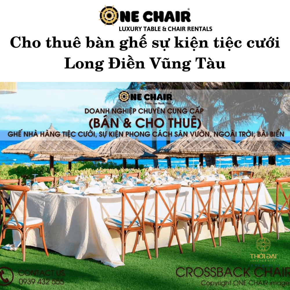 Cho thuê bàn ghế sự kiện tiệc cưới Long Điền Vũng Tàu
