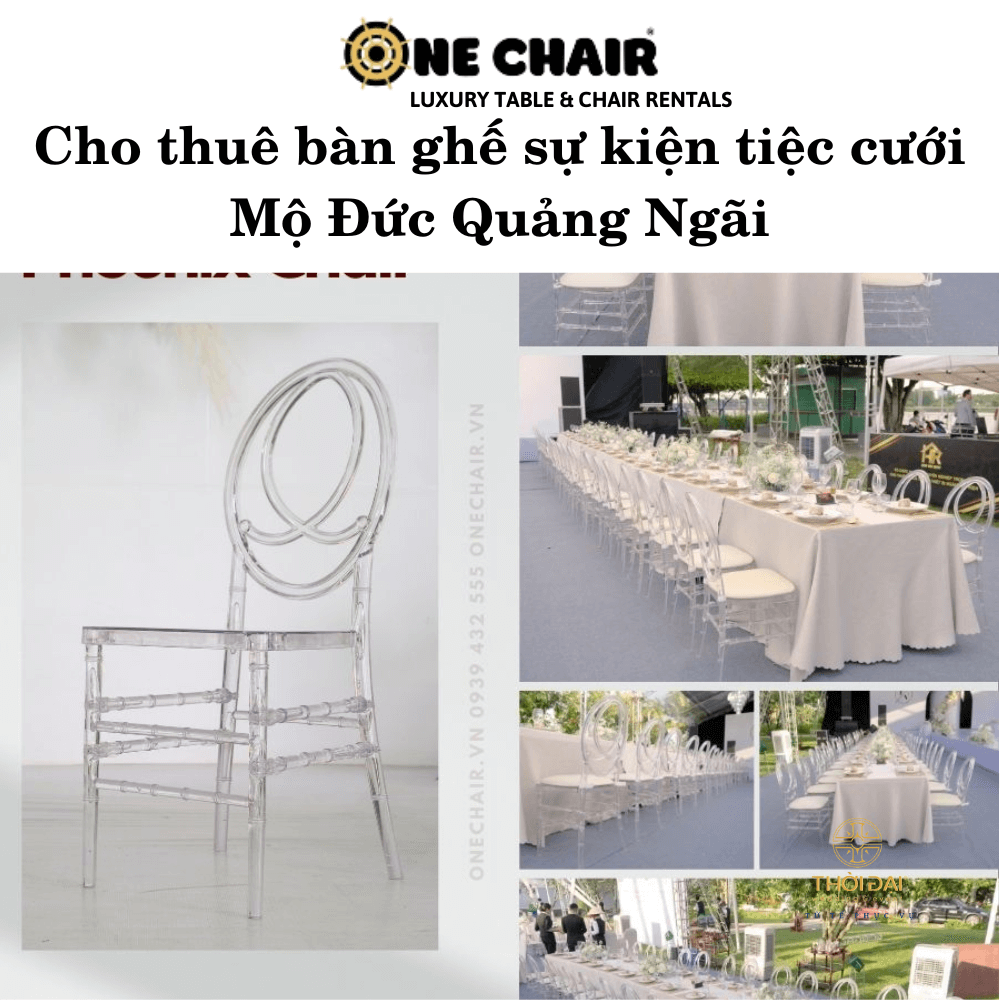 Cho thuê bàn ghế sự kiện tiệc cưới Mộ Đức Quảng Ngãi