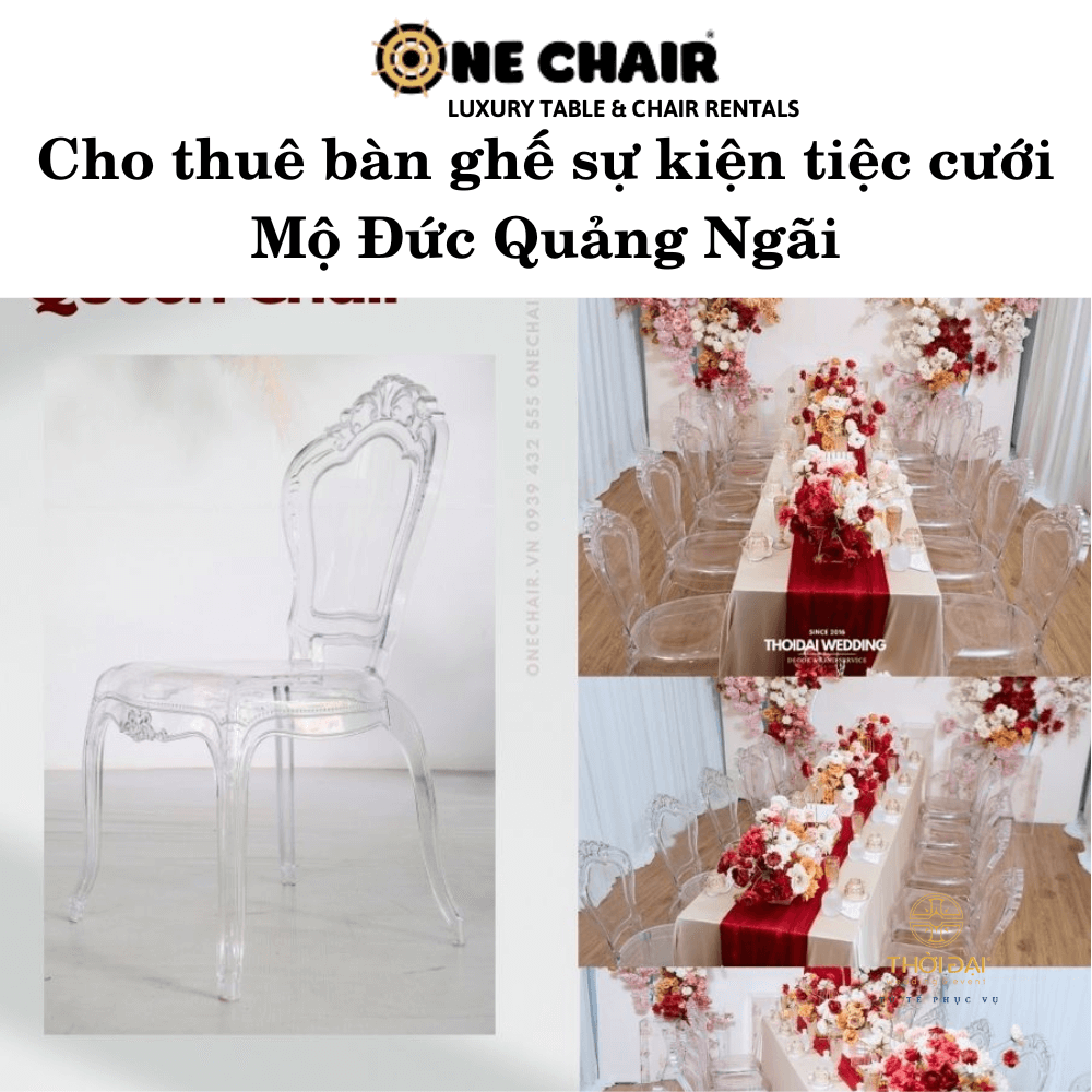 Cho thuê bàn ghế sự kiện tiệc cưới Mộ Đức Quảng Ngãi