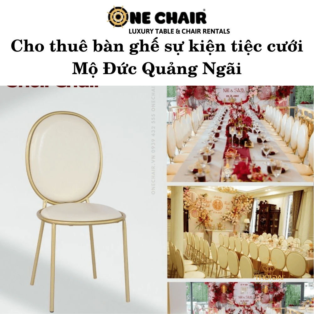 Cho thuê bàn ghế sự kiện tiệc cưới Mộ Đức Quảng Ngãi