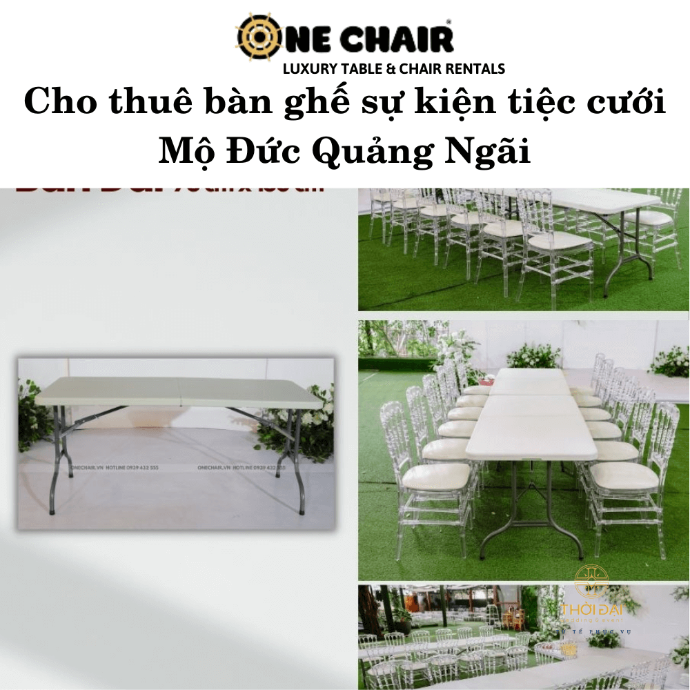 Cho thuê bàn ghế sự kiện tiệc cưới Mộ Đức Quảng Ngãi
