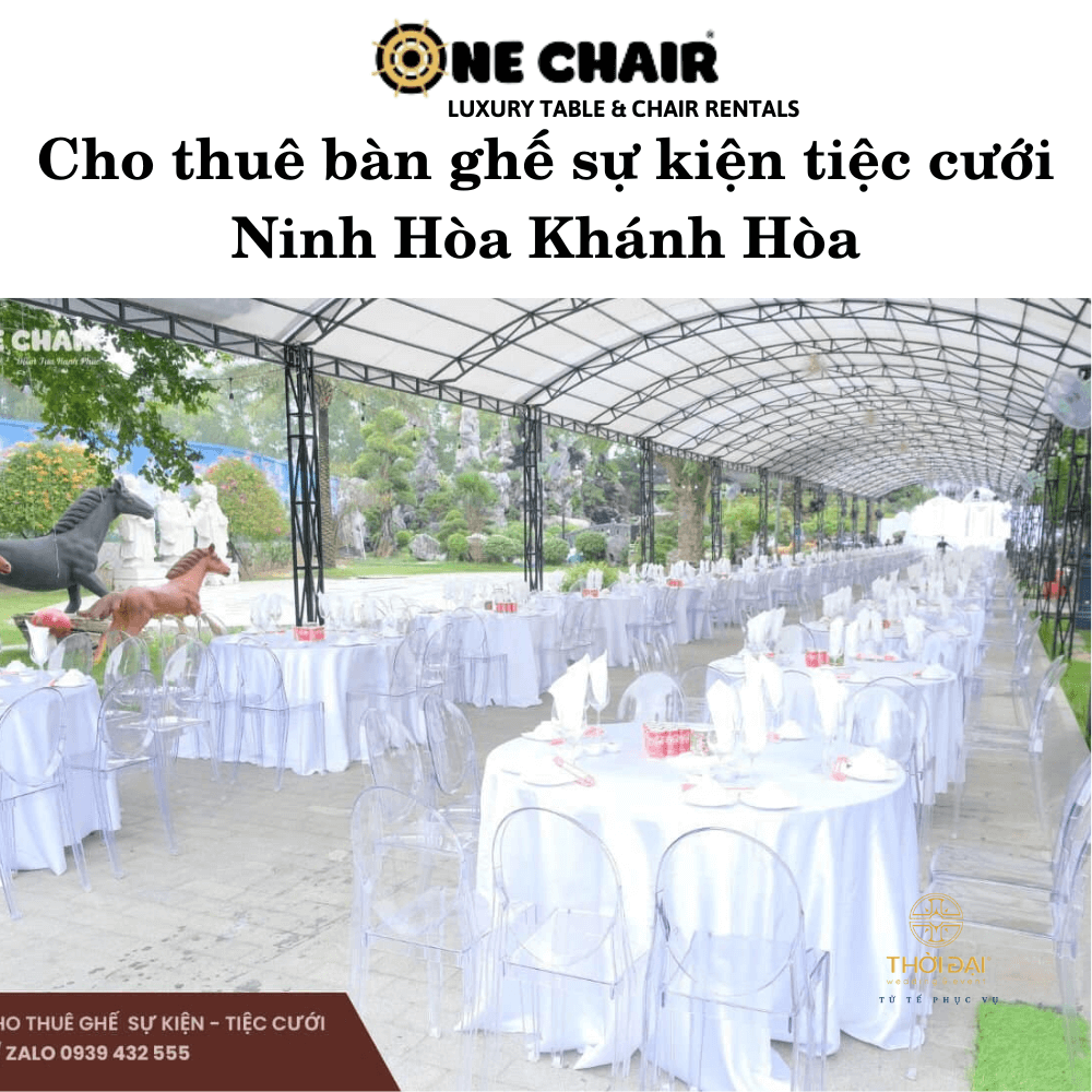 Cho thuê bàn ghế sự kiện tiệc cưới Ninh Hòa Khánh Hòa