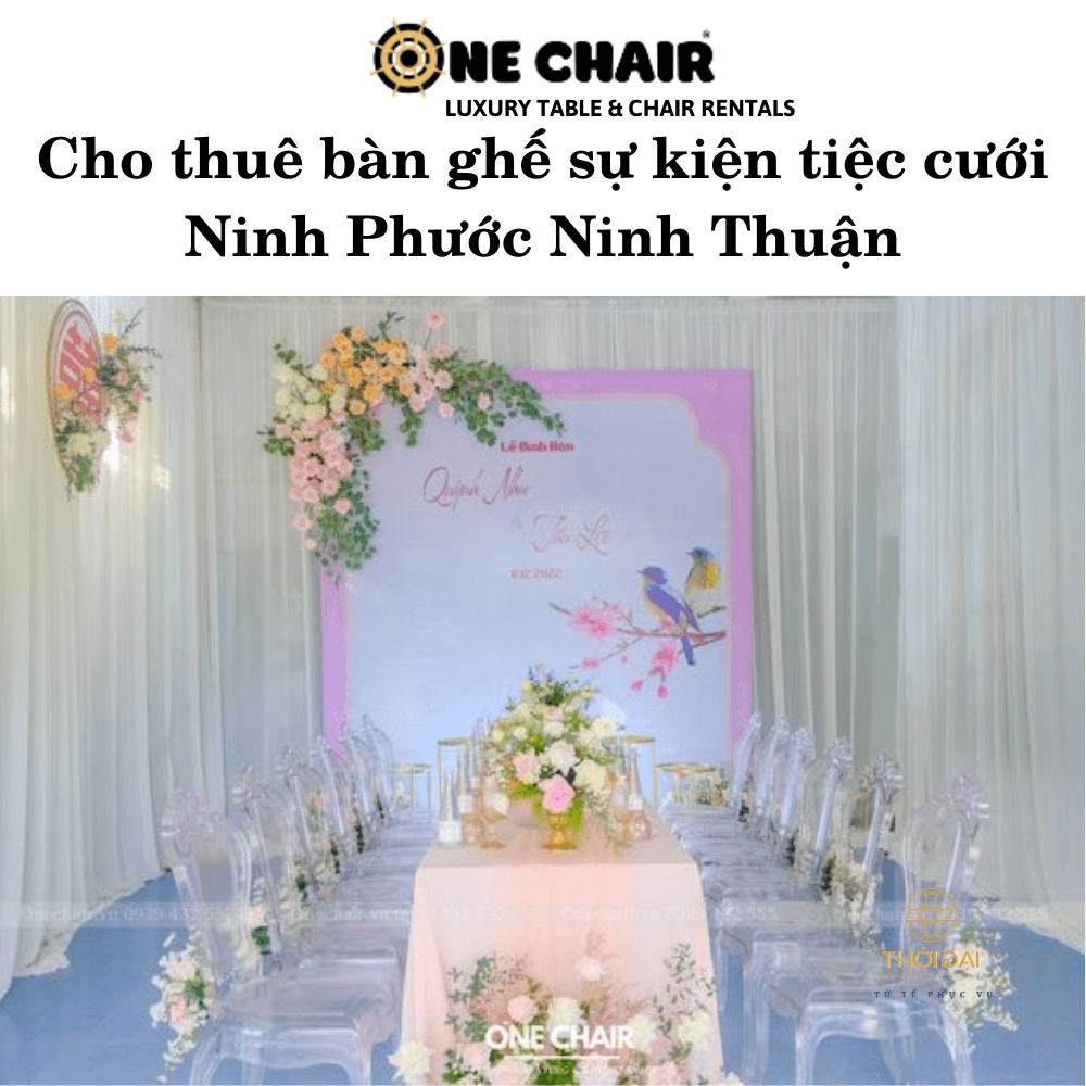 Cho thuê bàn ghế sự kiện tiệc cưới Ninh Phước Ninh Thuận