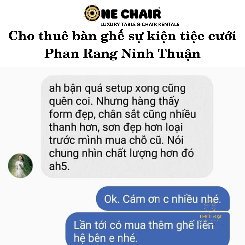 Cho thuê bàn ghế sự kiện tiệc cưới Phan Rang Ninh Thuận