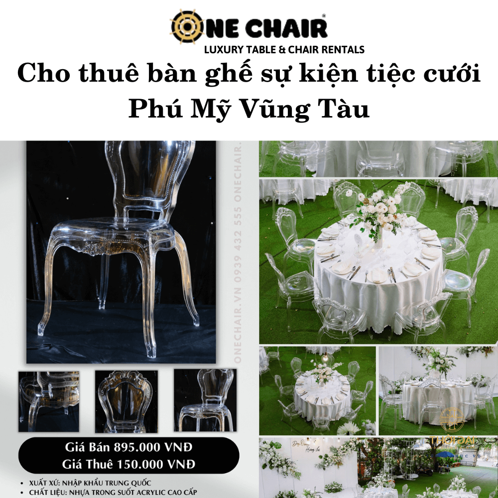 Cho thuê bàn ghế sự kiện tiệc cưới Phú Mỹ Vũng Tàu