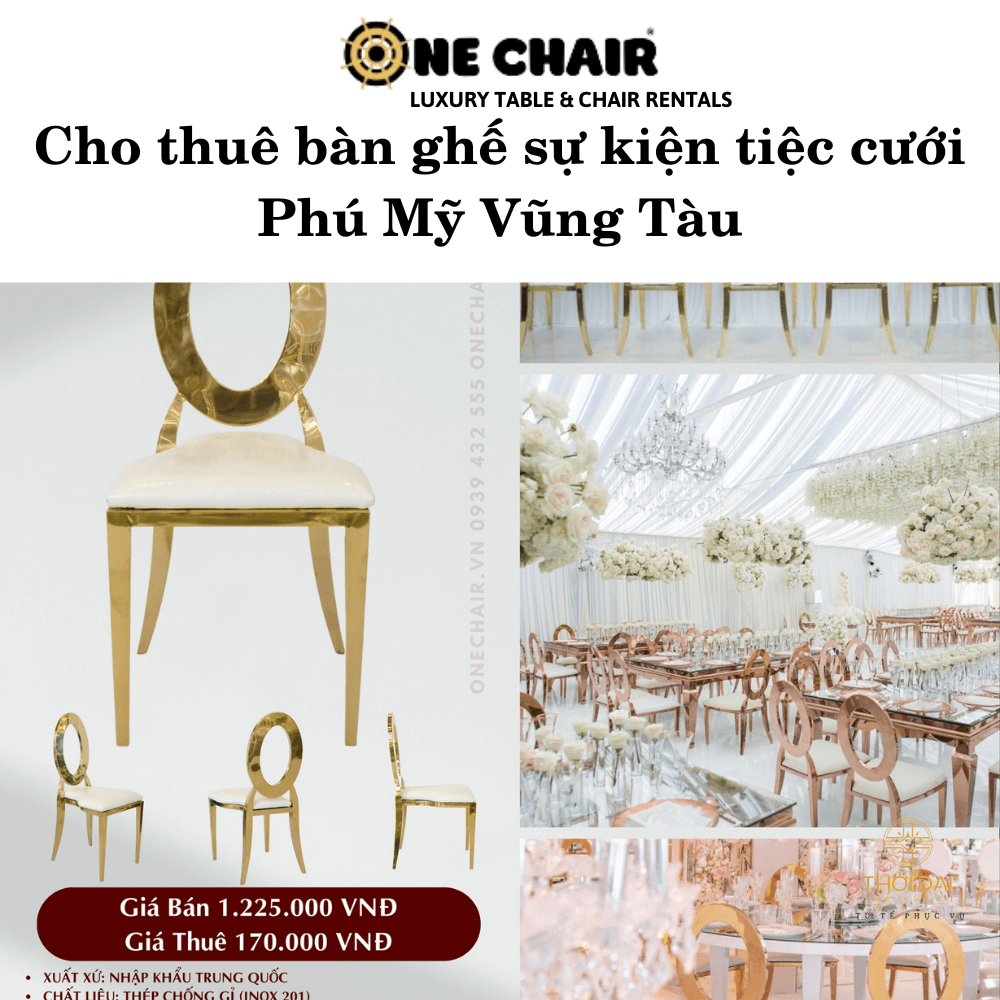 Cho thuê bàn ghế sự kiện tiệc cưới Phú Mỹ Vũng Tàu