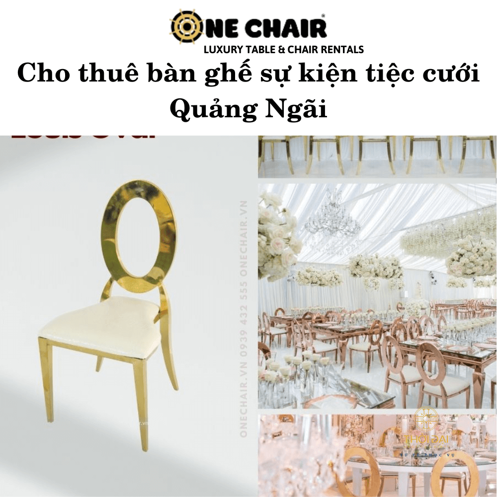 Cho thuê bàn ghế sự kiện tiệc cưới Quảng Ngãi