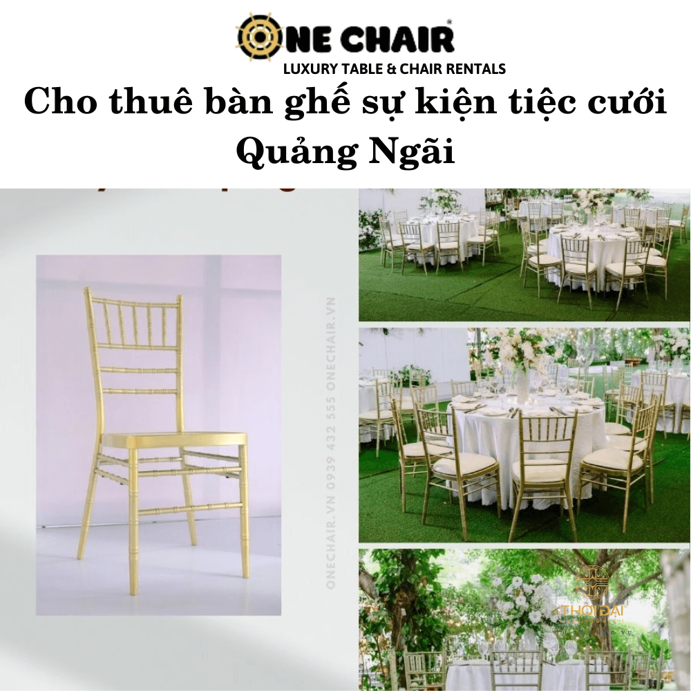 Cho thuê bàn ghế sự kiện tiệc cưới Quảng Ngãi