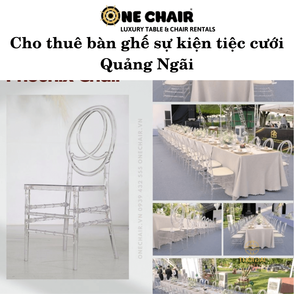 Cho thuê bàn ghế sự kiện tiệc cưới Quảng Ngãi