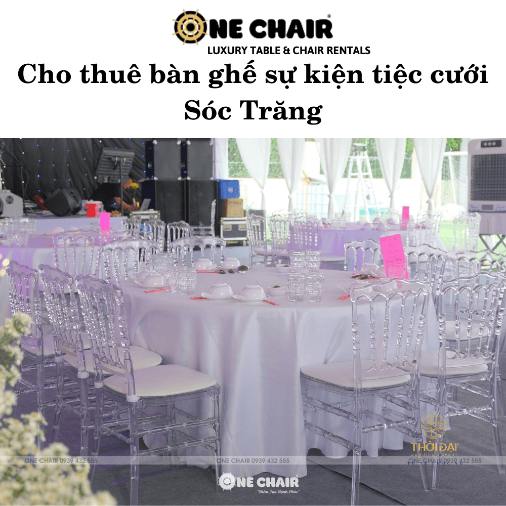 Cho thuê bàn ghế sự kiện tiệc cưới Sóc Trăng