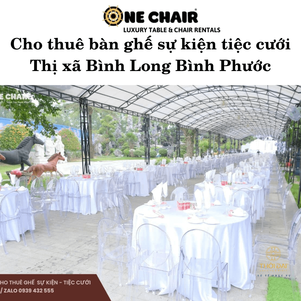 Cho thuê bàn ghế sự kiện tiệc cưới Thị xã Bình Long Bình Phước