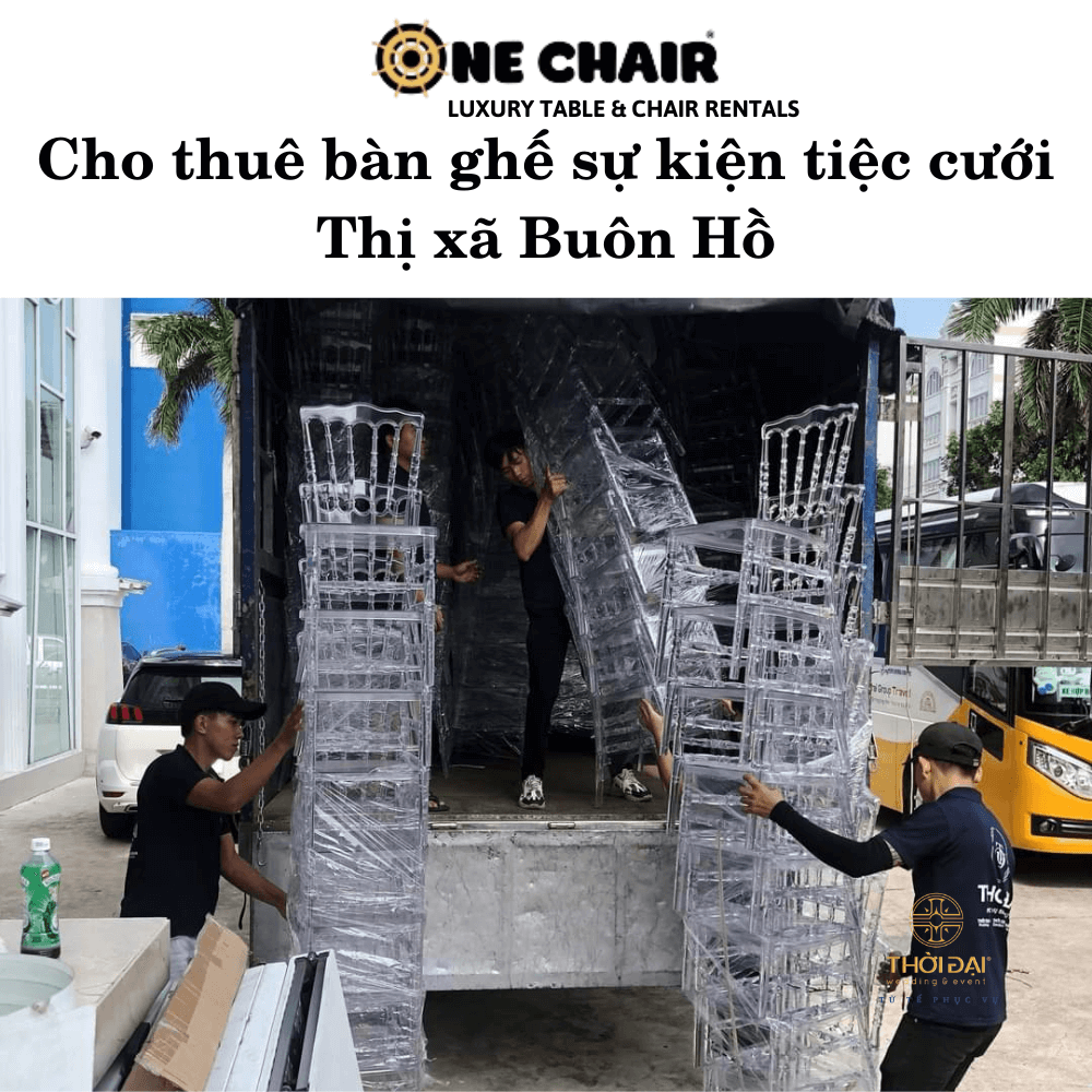 Cho thuê bàn ghế sự kiện tiệc cưới Thị xã Buôn Hồ