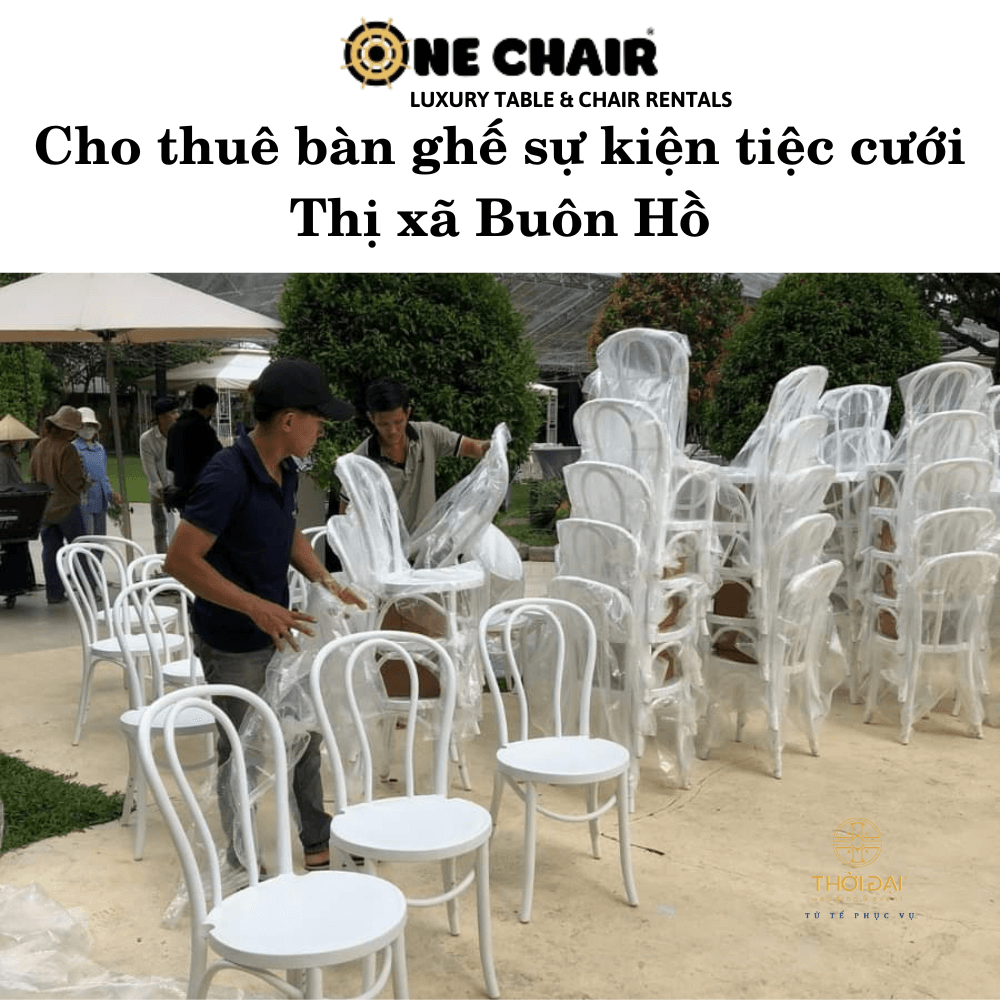 Cho thuê bàn ghế sự kiện tiệc cưới Thị xã Buôn Hồ