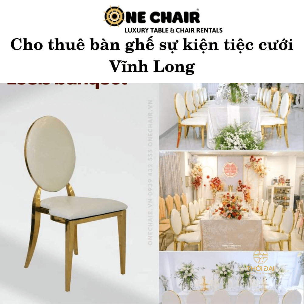 Cho thuê bàn ghế sự kiện tiệc cưới Vĩnh Long