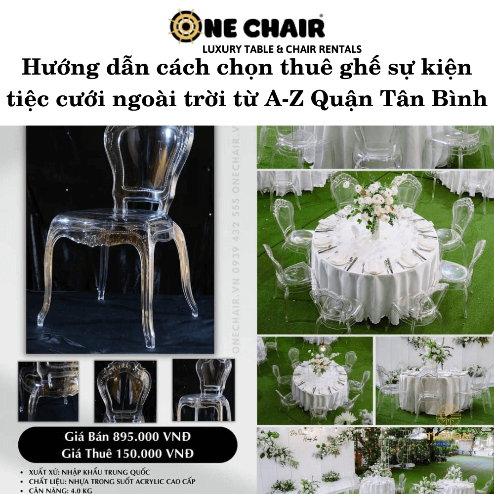 Hướng dẫn thuê ghế sự kiện tiệc cưới ngoài trời từ A-Z Quận Tân Bình