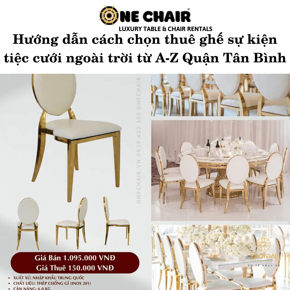 Hướng dẫn thuê ghế sự kiện tiệc cưới ngoài trời từ A-Z Quận Tân Bình