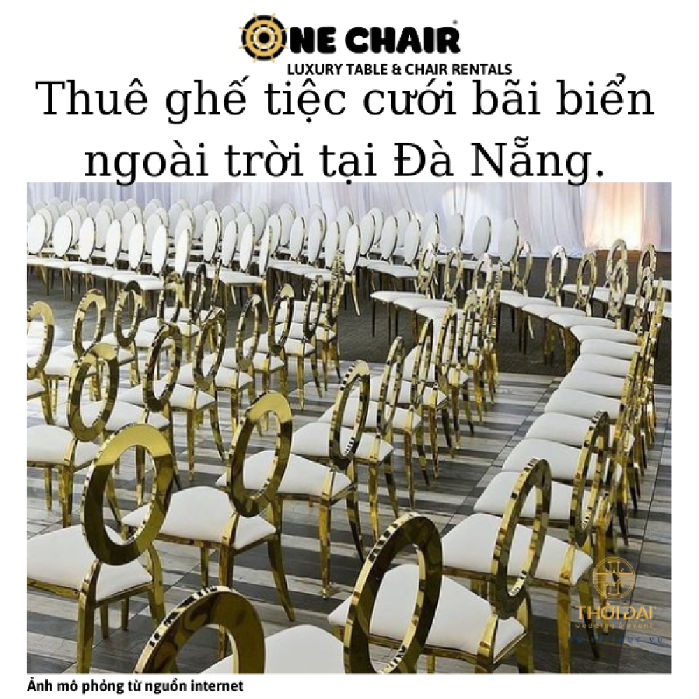 Thuê ghế tiệc cưới bãi biển ngoài trời tại Đà Nẵng.