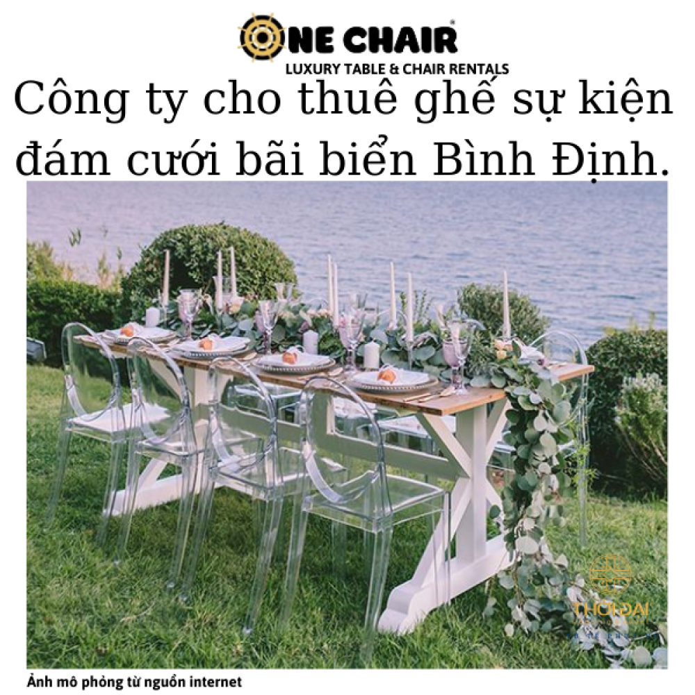 Công ty cho thuê ghế sự kiện đám cưới bãi biển Bình Định.