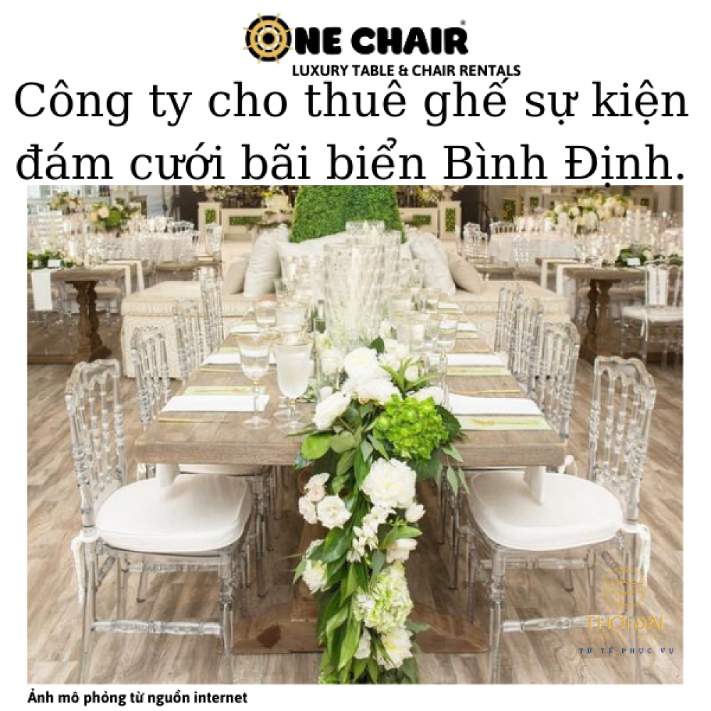 Công ty cho thuê ghế sự kiện đám cưới bãi biển Bình Định.