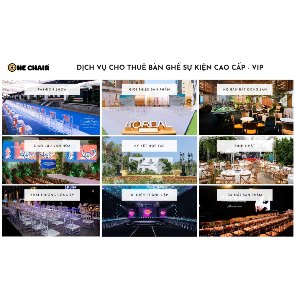 Dịch Vụ Cho Thuê Bàn Ghế Sự Kiện Cao Cấp – Sang Trọng, Đẹp, Hiện Đại