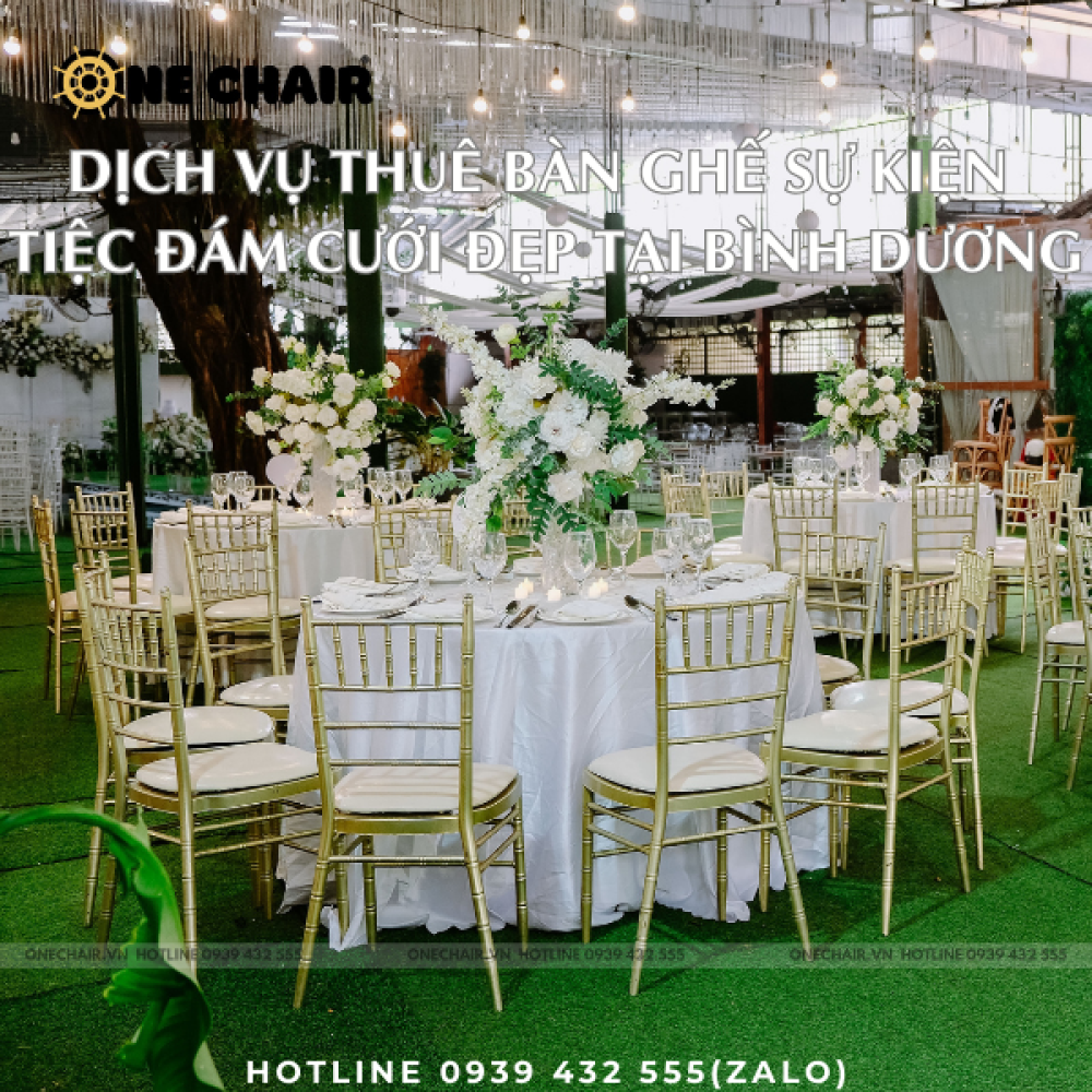 Dịch Vụ Cho Thuê Bàn Ghế Sự Kiện Tiệc Đám Cưới Đẹp Tại Bình Dương