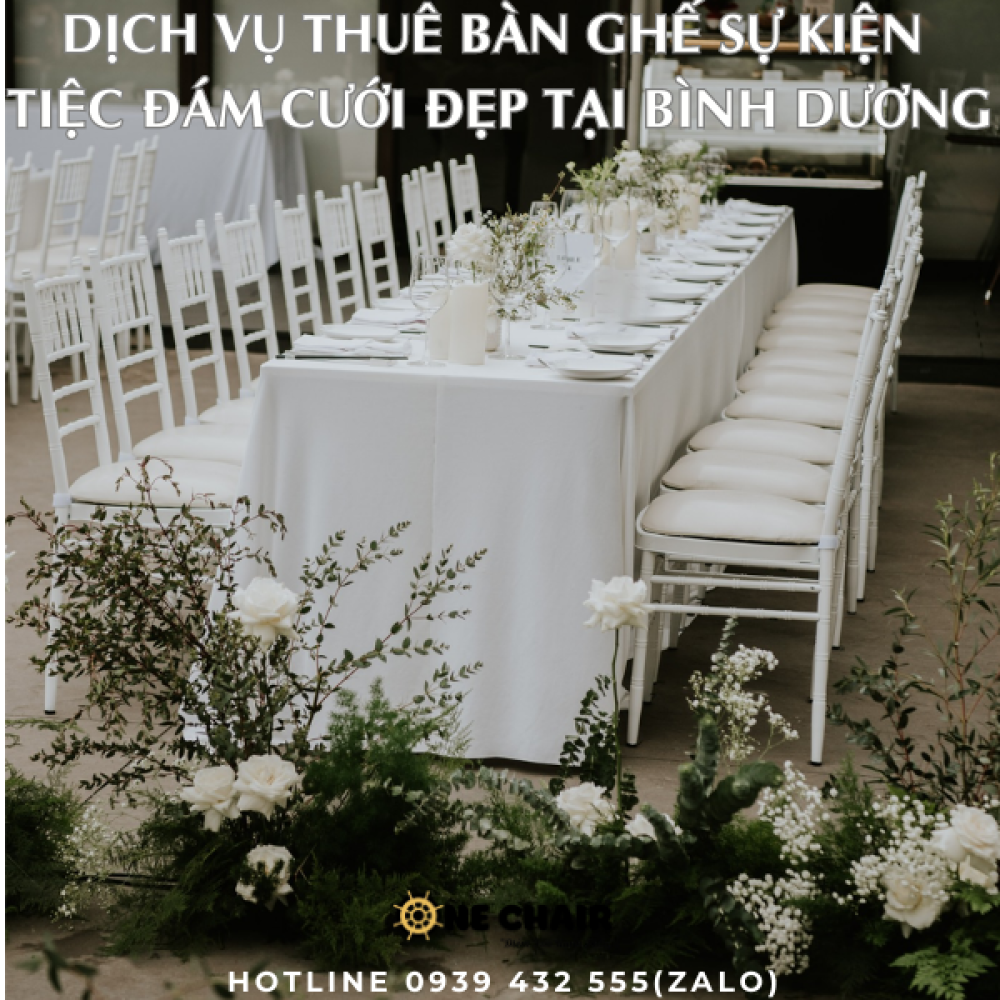 Dịch Vụ Cho Thuê Bàn Ghế Sự Kiện Tiệc Đám Cưới Đẹp Tại Bình Dương