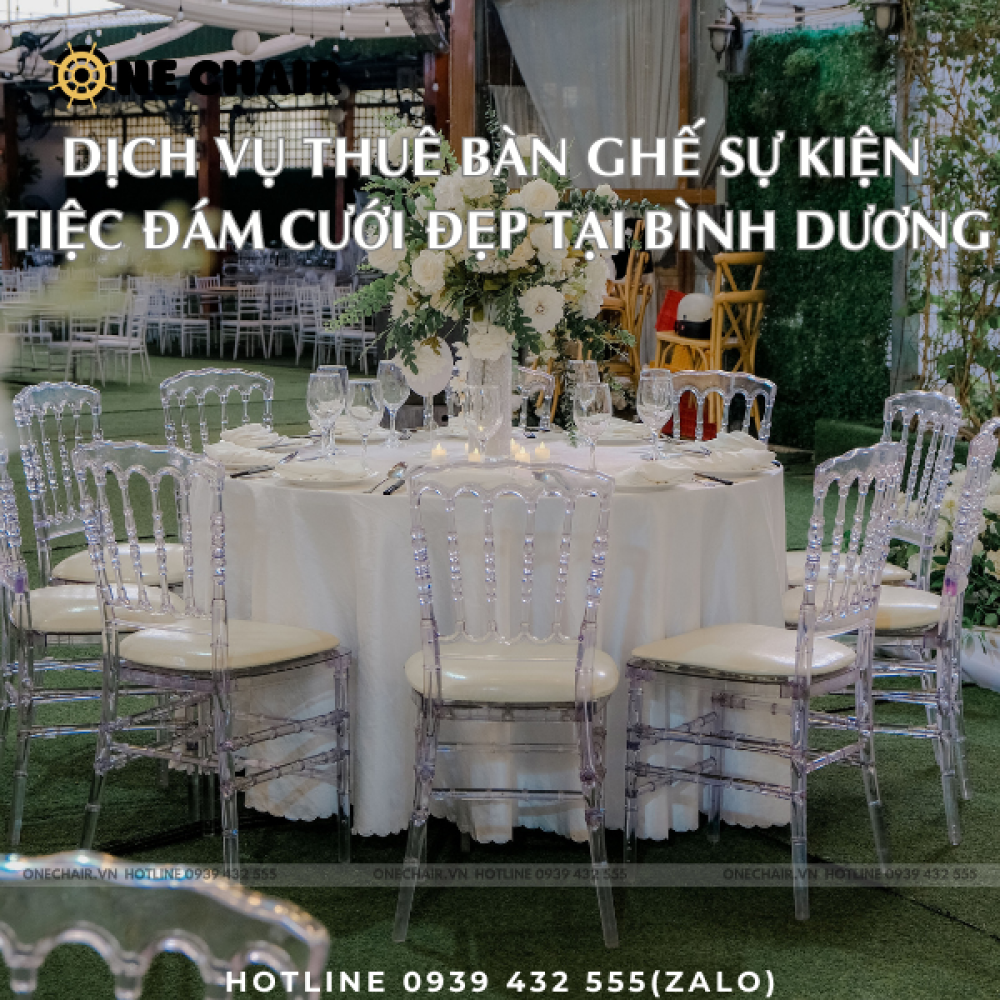 Dịch Vụ Cho Thuê Bàn Ghế Sự Kiện Tiệc Đám Cưới Đẹp Tại Bình Dương