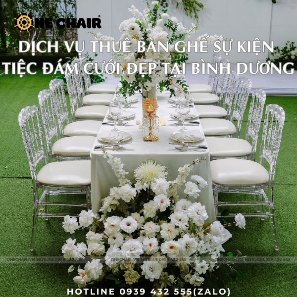 Dịch Vụ Cho Thuê Bàn Ghế Sự Kiện Tiệc Đám Cưới Đẹp Tại Bình Dương