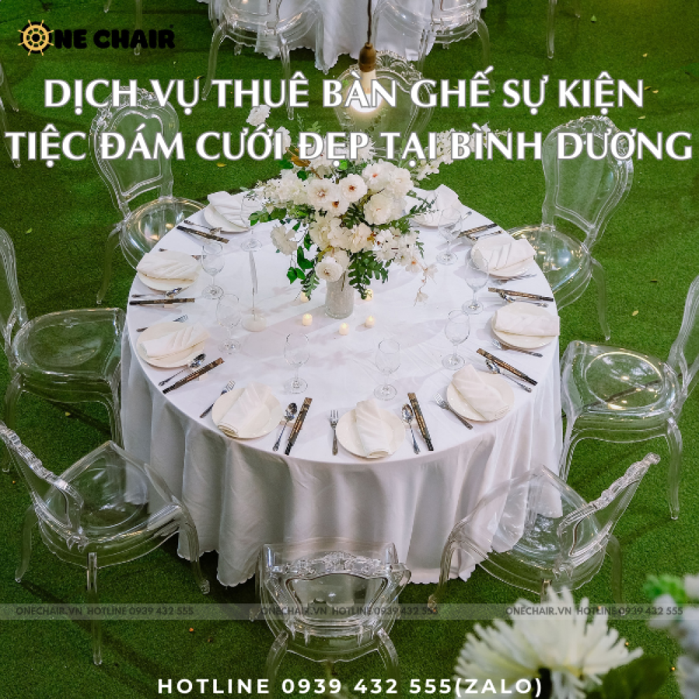Dịch Vụ Cho Thuê Bàn Ghế Sự Kiện Tiệc Đám Cưới Đẹp Tại Bình Dương